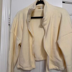 Cream Cropped Women's Jacket